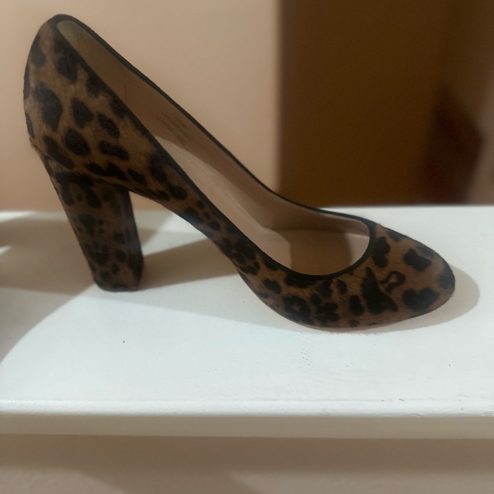 J. Crew Leopard Etta Heels - J Crew Collection - Chocolate brown/black 10 - Picture 3 of 10